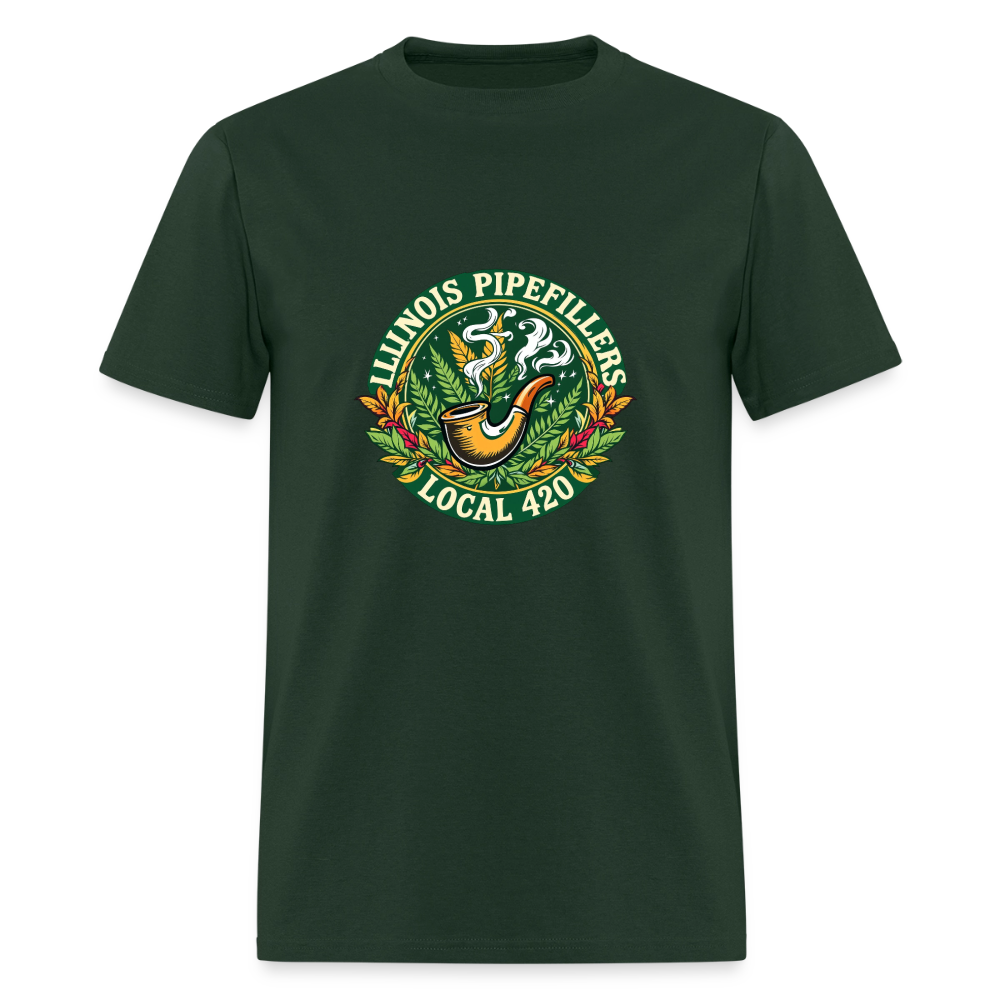 ILLINOIS PIPEFILLERS LOCAL 420 Men's T-Shirt - forest green