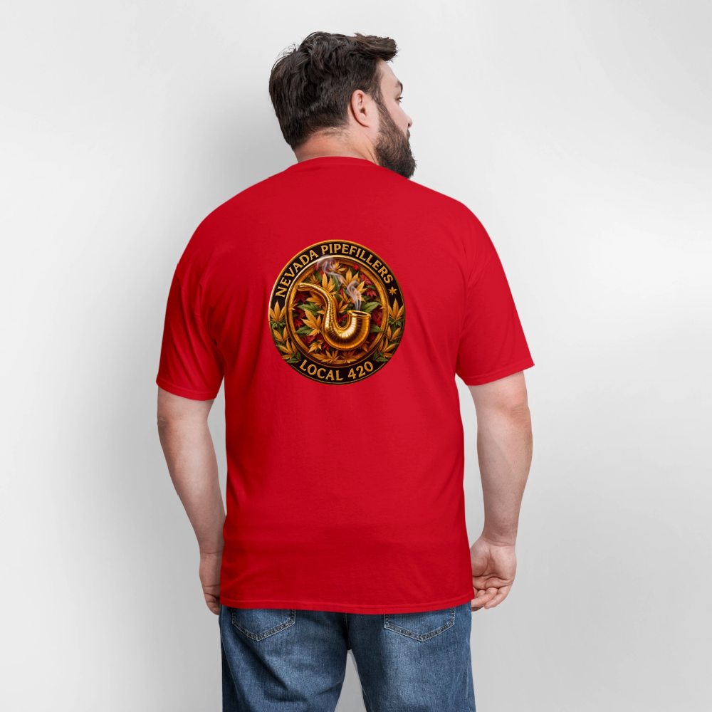 NEVADA PIPEFILLERS LOCAL 420 F/B DESIGN Men's T-Shirt - red