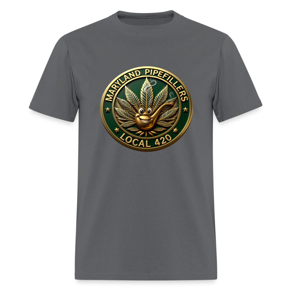 MARYLAND PIPEFILLERS LOCAL 420 Men's T-Shirt - charcoal
