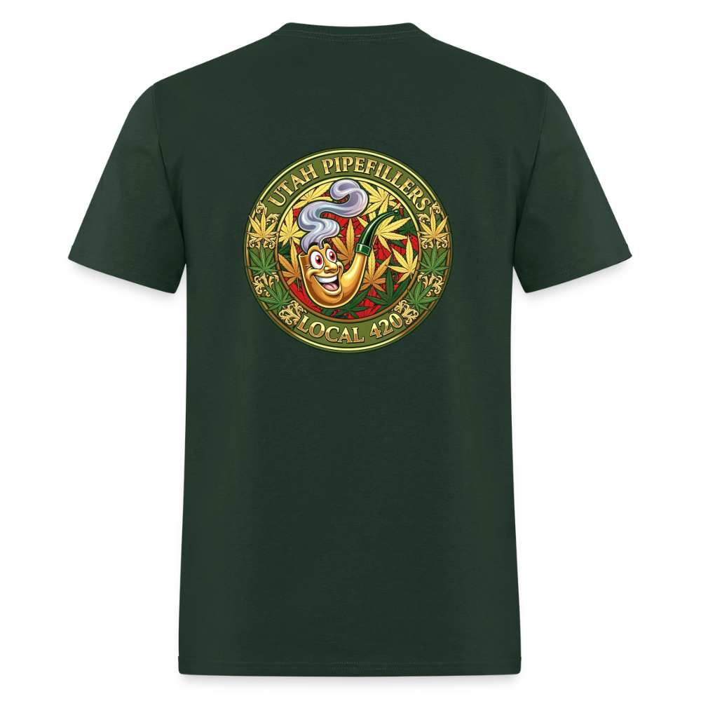 UTAH PIPEFILLERS LOCAL 420 F/B DESIGN Men's T-Shirt - forest green