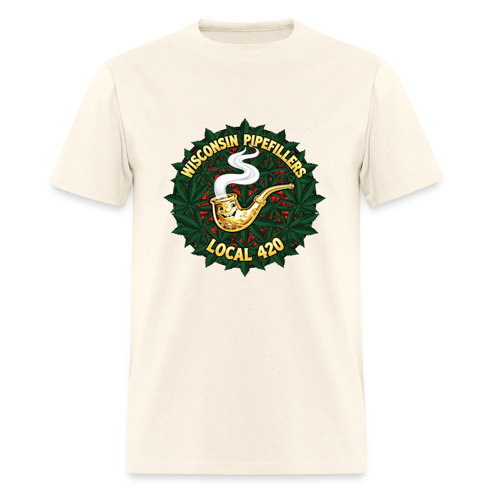 WISCONSIN PIPEFILLERS LOCAL 420 Men's T-Shirt - sweet cream heather