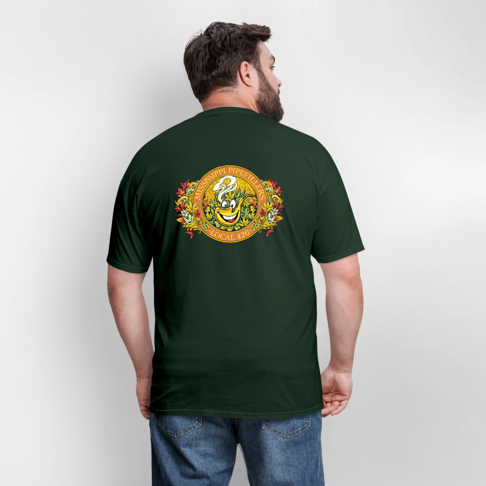 MISSISSIPPI PIPEFILLERS LOCAL 420 F/B DESIGNS Men's T-Shirt - forest green