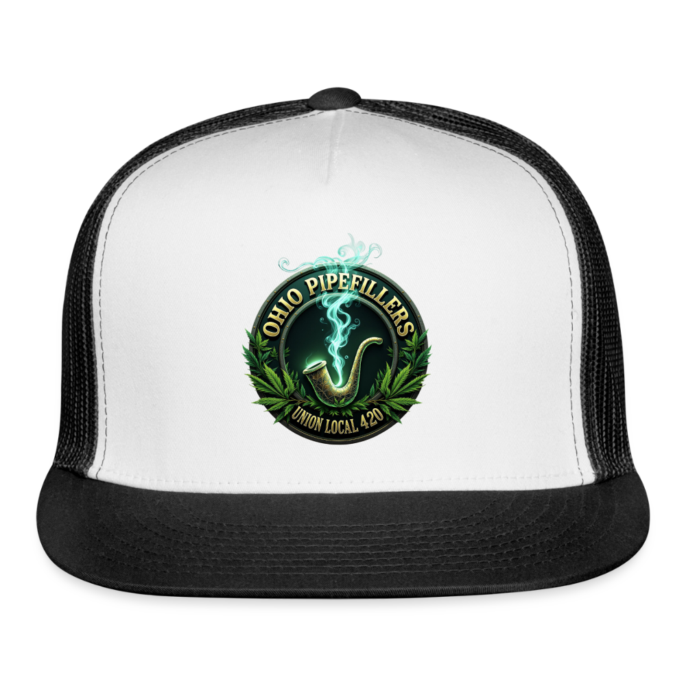 OHIO PIPEFILLERS UNION LOCAL 420 Trucker Hat - white/black