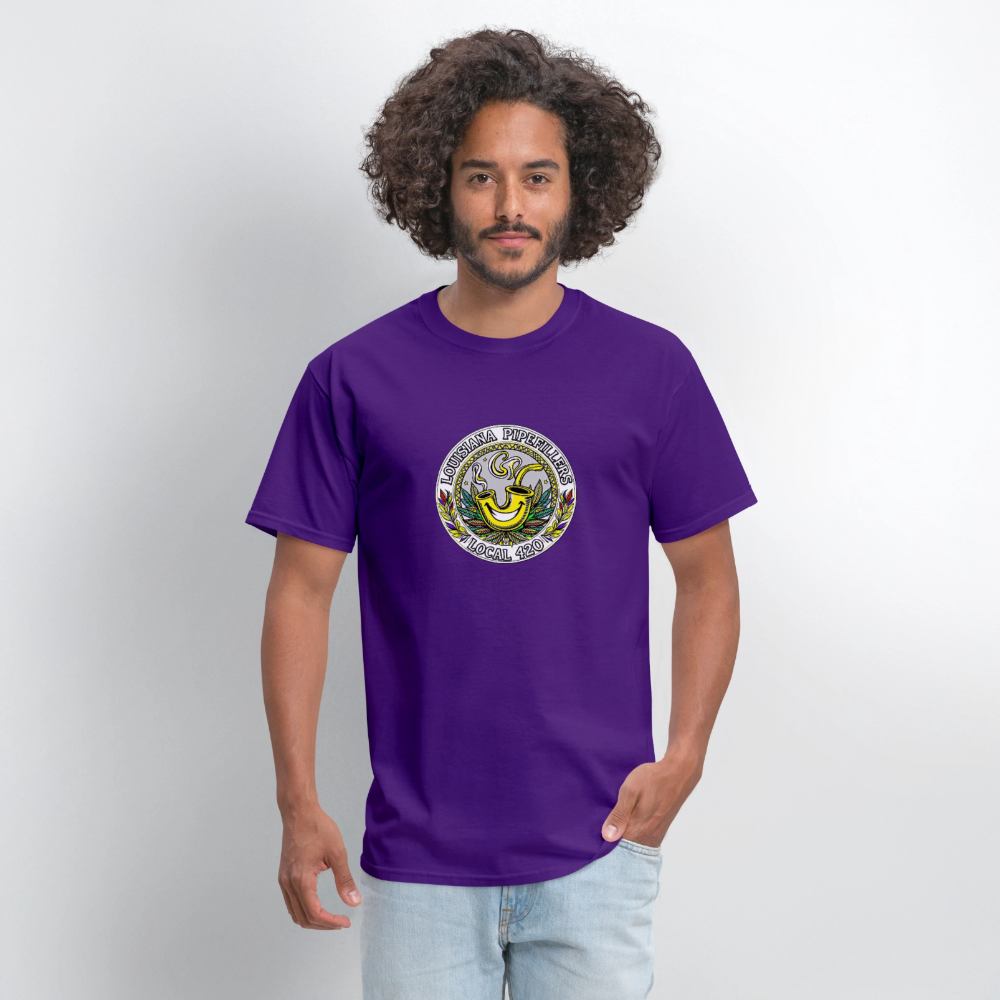 LOUISIANA PIPEFILLERS LOCAL 420 Men's T-Shirt - purple