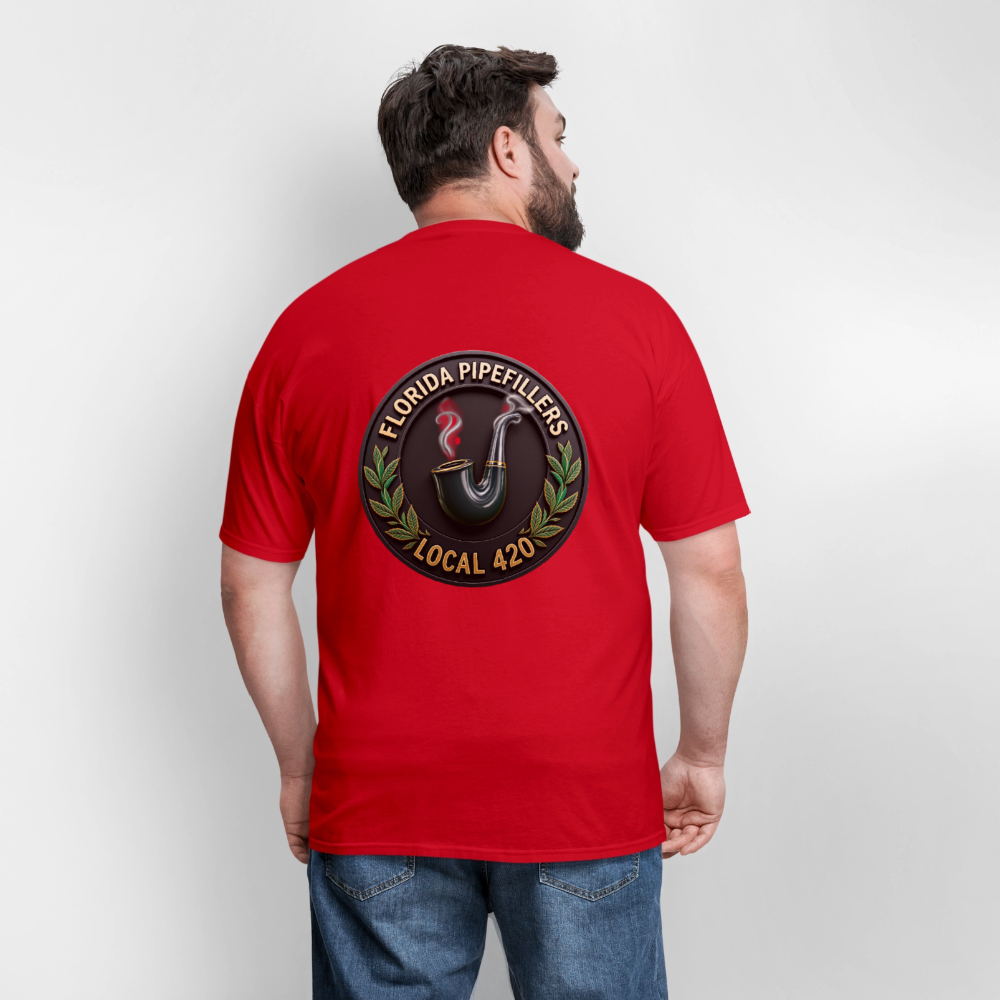 FLORIDA PIPEFILLERS LOCAL 420 F/B DESIGN Men's T-Shirt - red