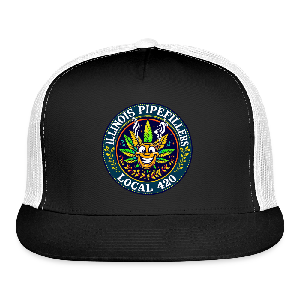 ILLINOIS PIPEFILLERS LOCAL 420 Trucker Hat - black/white
