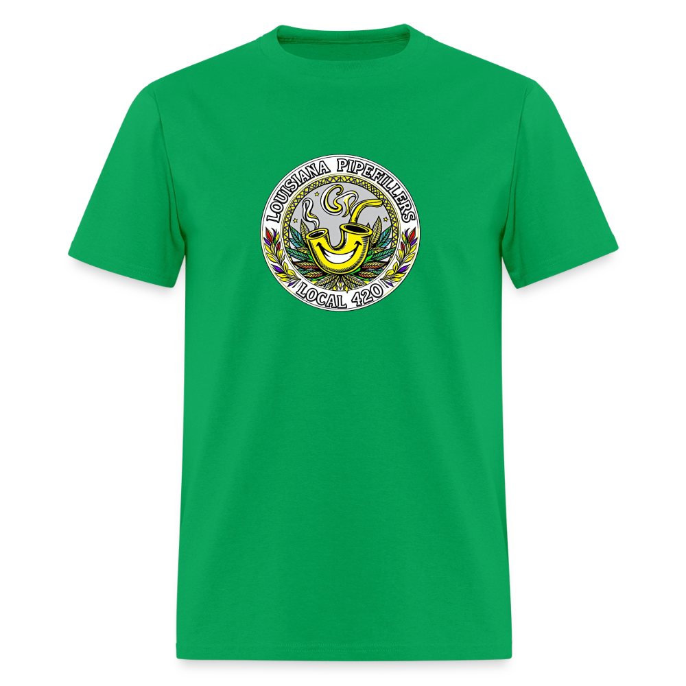 LOUISIANA PIPEFILLERS LOCAL 420 Men's T-Shirt - bright green