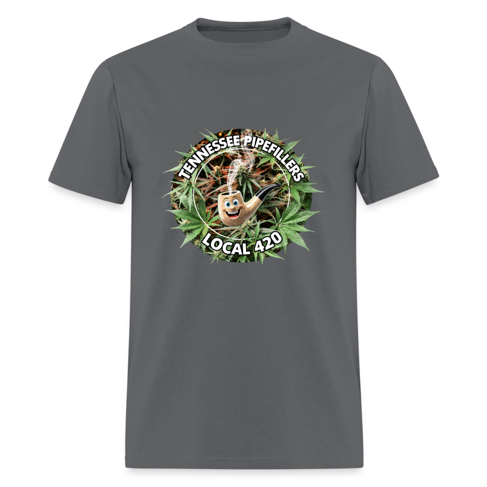 TENNESSEE PIPEFILLERS LOCAL 420 F/B DESIGN Men's T-Shirt - charcoal