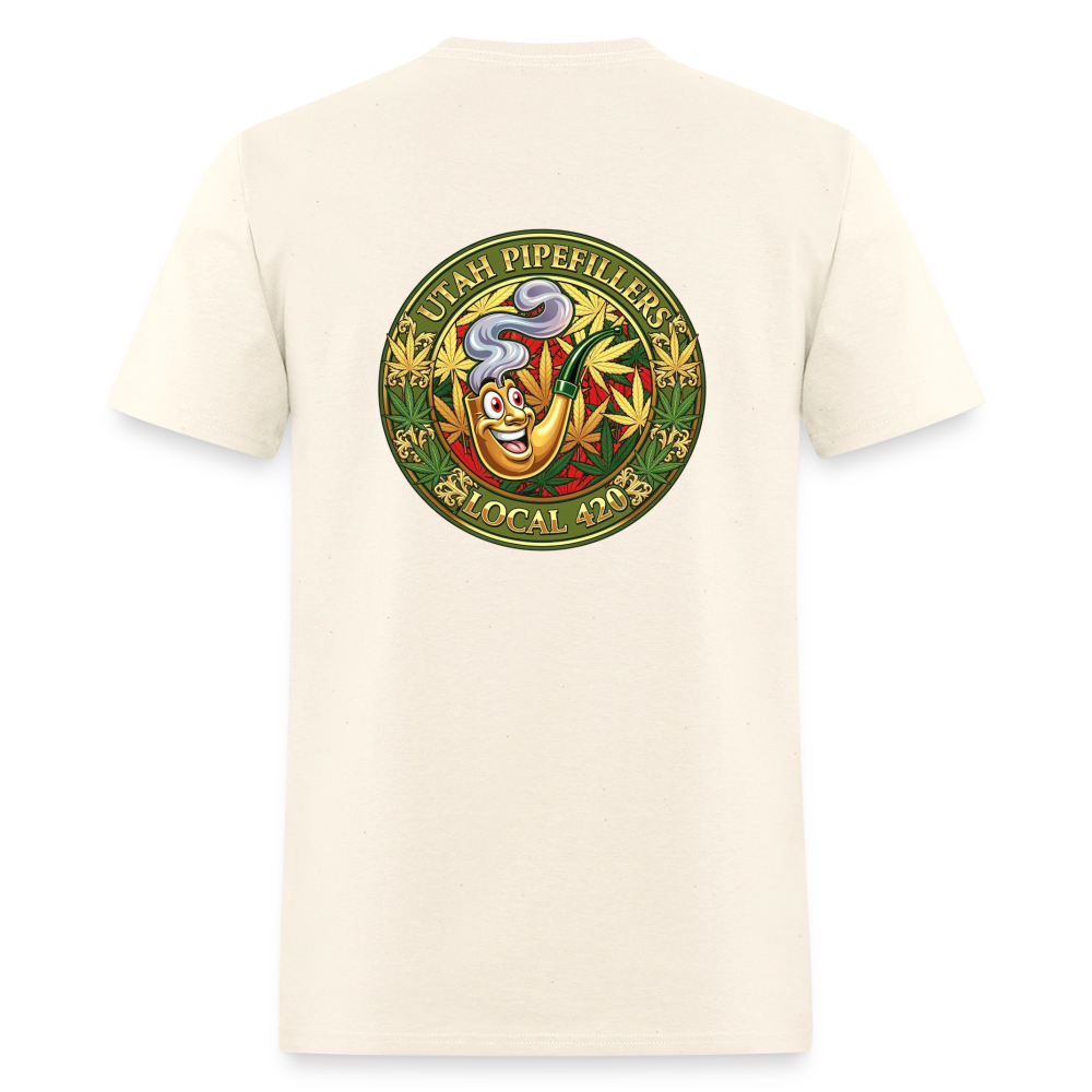 UTAH PIPEFILLERS LOCAL 420 F/B DESIGN Men's T-Shirt - sweet cream heather
