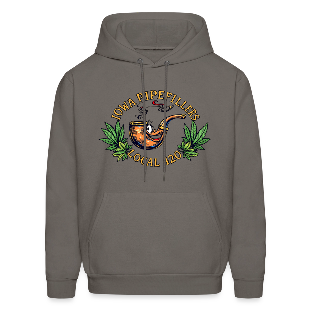 IOWA PIPEFILLERS LOCAL 420 Men's Hoodie - asphalt gray