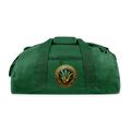 ILLINOIS PIPEFILLERS LOCAL 420 2 EMBLEMS Duffel Bag - forest green