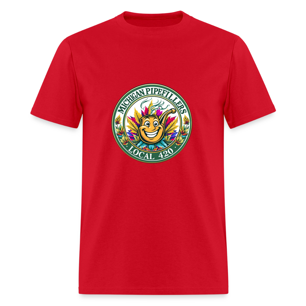 MICHIGAN PIPEFILLERS LOCAL 420 Men's T-Shirt - red