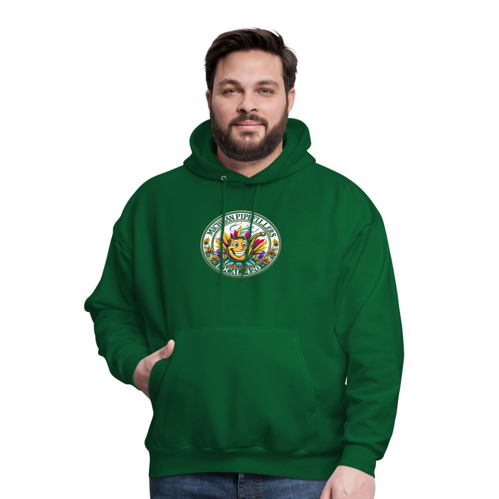 MICHIGAN PIPEFILLERS LOCAL 420 Men's Hoodie - forest green