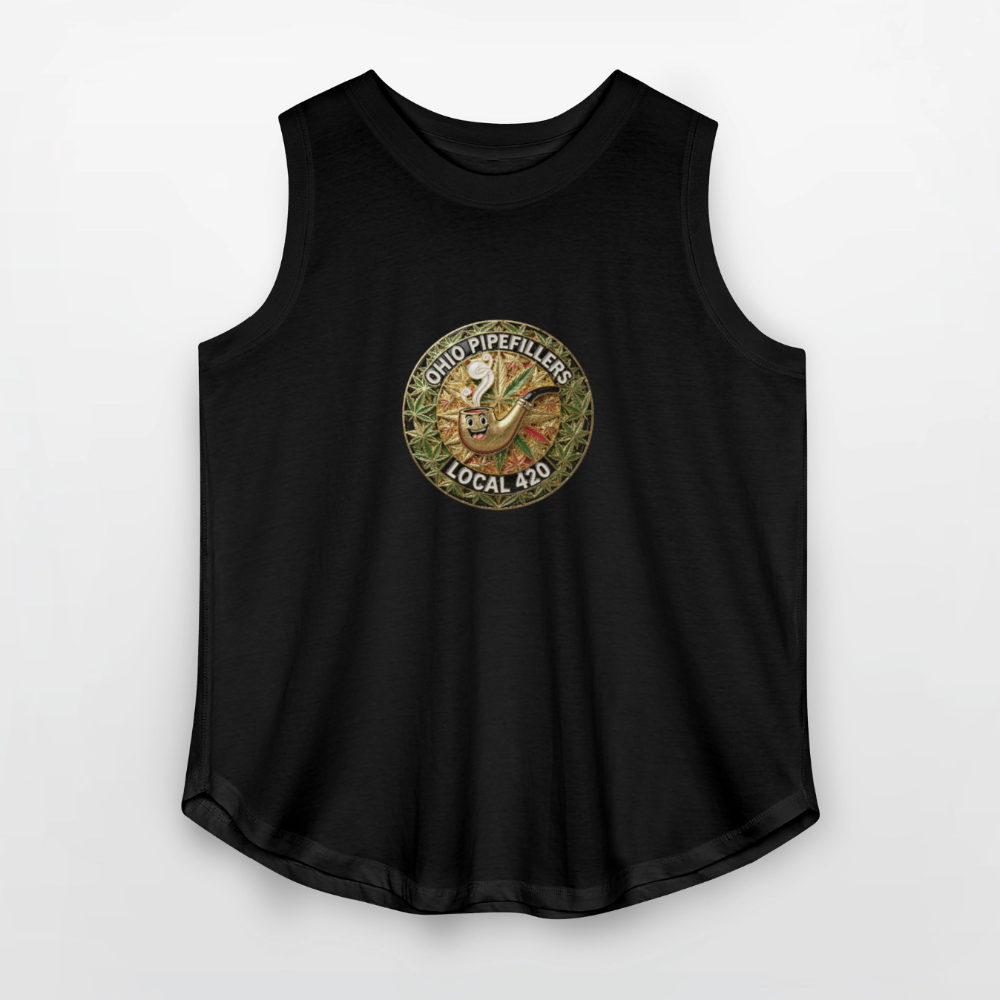 OHIO PIPEFILLERS LOCAL 420  F/B DESIGNS Women's Curvy Relaxed Tank Top - black
