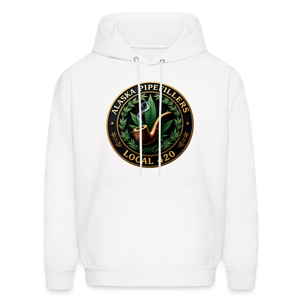 ALASKA PIPEFILLERS LOCAL 420 F/B DESIGN Men's Hoodie - white