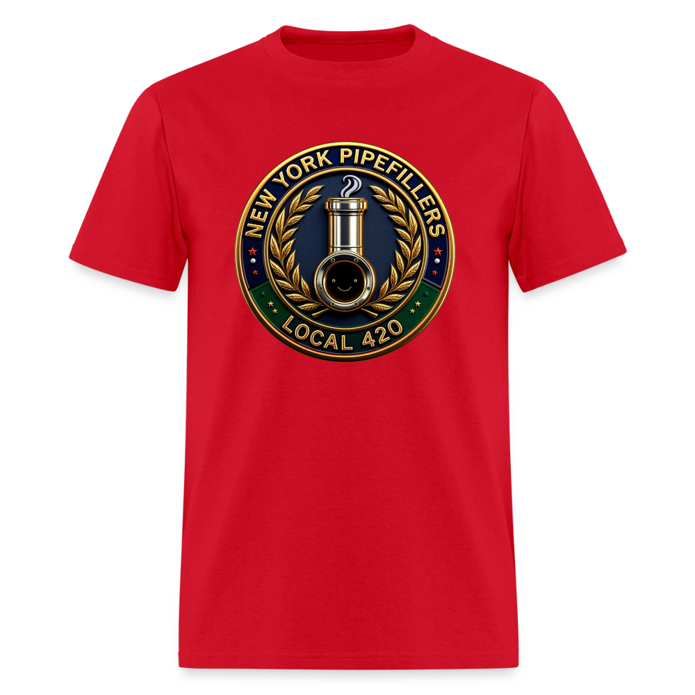 NEW YORK PIPEFILLERS LOCAL 420 Men's T-Shirt - red