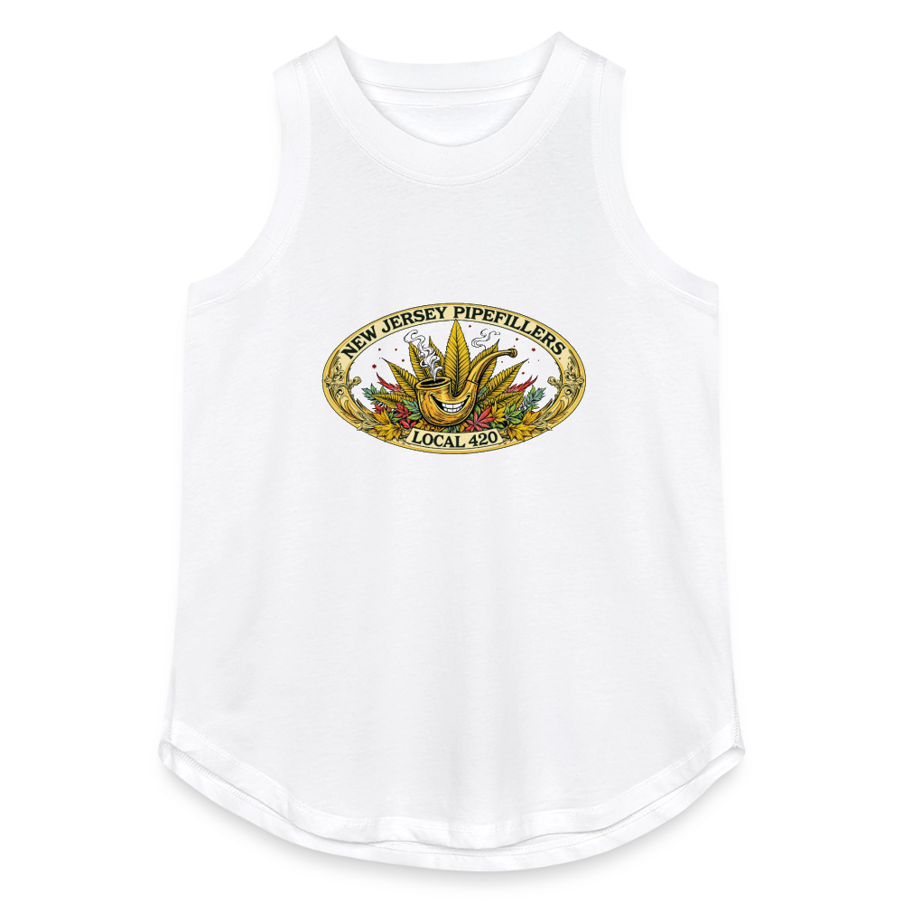 NEW JERSEY PIPEFILLERS LOCAL 420 Women's Relaxed Tank Top - white