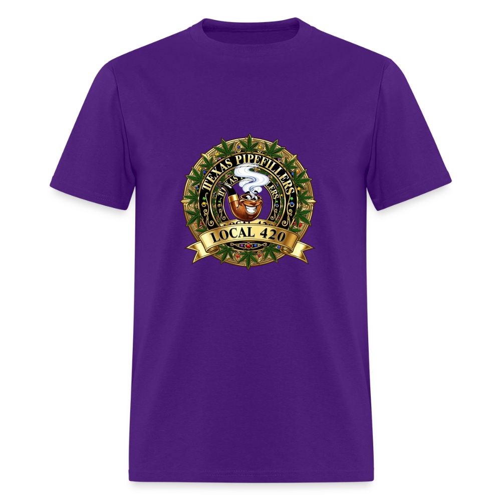 TEXAS PIPEFILLERS LOCAL 420 Men's T-Shirt - purple