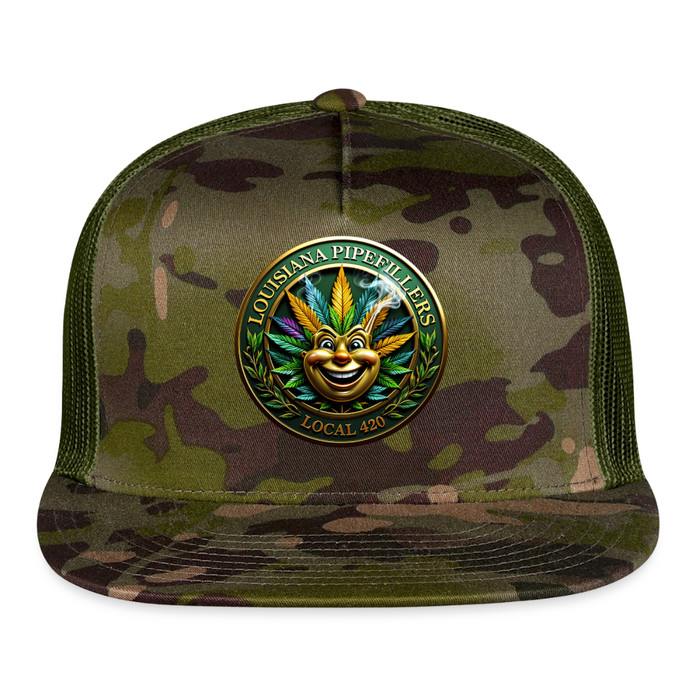 LOUISIANA PIPEFILLERS LOCAL 420 CAMO Trucker Hat - MultiCam\green