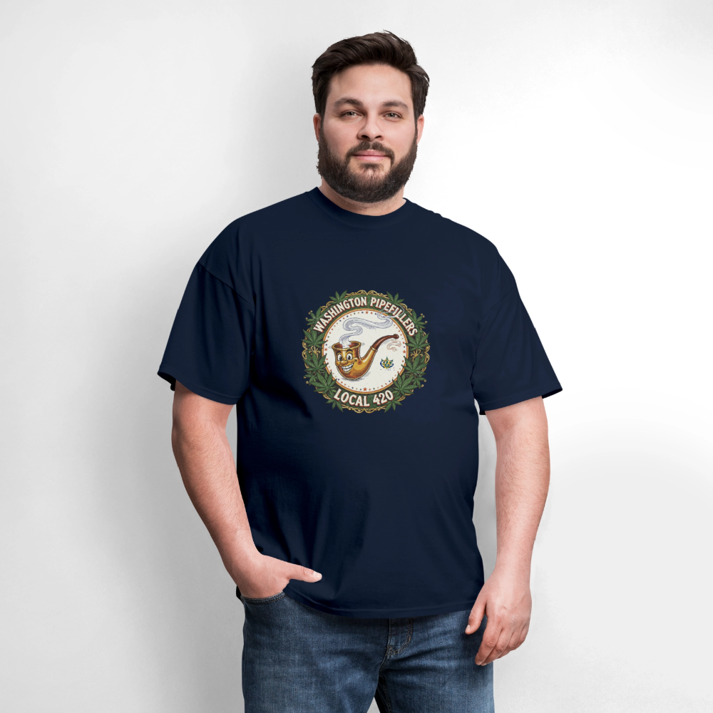WASHINGTON PIPEFILLERS LOCAL 420 Men's T-Shirt - navy