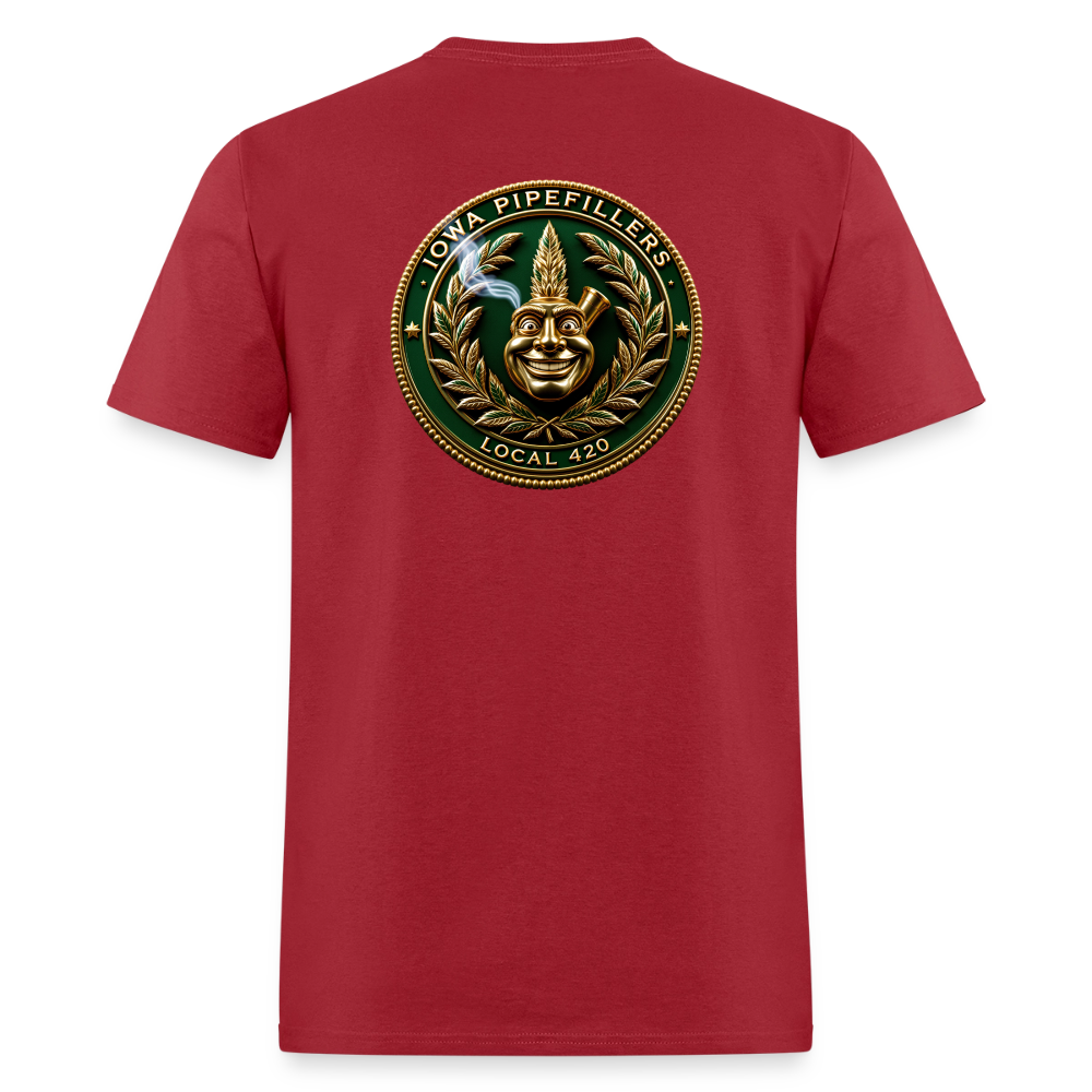 IOWA PIPEFILLERS LOCAL 420 F/B DESIGN Men's T-Shirt - true red