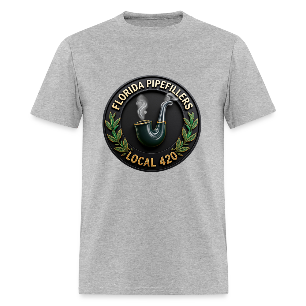 FLORIDA PIPEFILLERS LOCAL 420 Men's T-Shirt - heather gray