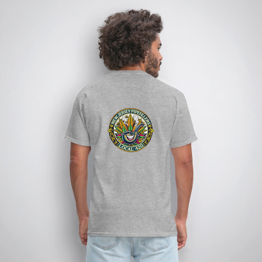 NEW JERSEY PIPEFILLERS LOCAL 420 F/B DESIGN Men's T-Shirt - heather gray