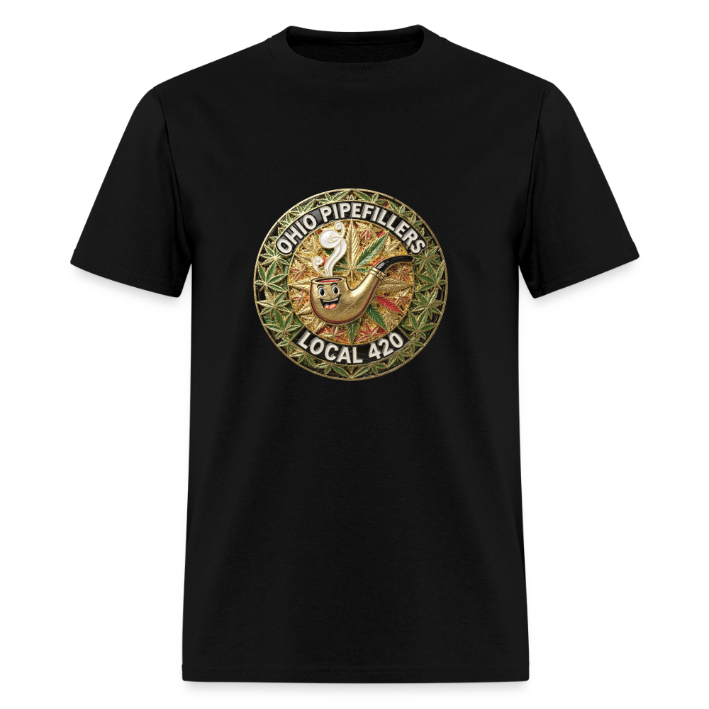 OHIO PIPEFILLERS LOCAL 420  F/B DESIGNS Men's T-Shirt - black