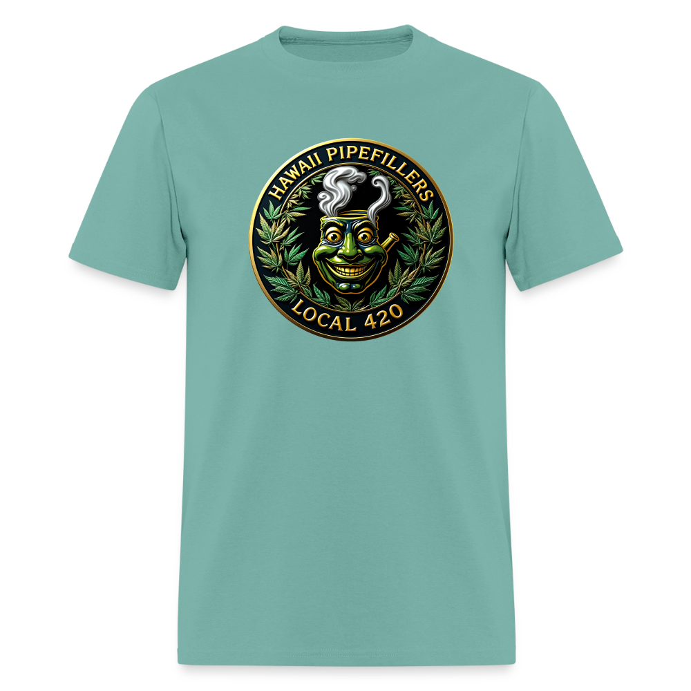 HAWAII PIPEFILLERS LOCAL 420 F/B DESIGN  Men's T-Shirt - aquatic