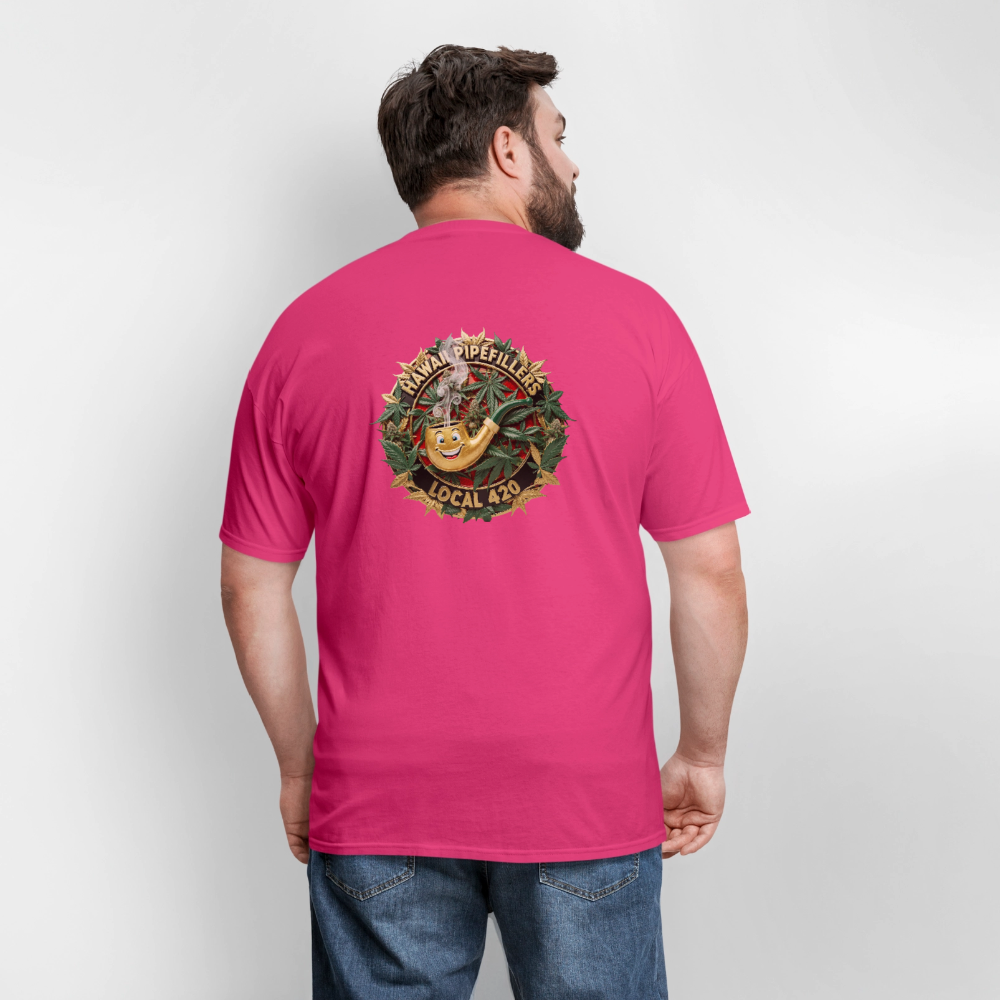 HAWAII PIPEFILLERS LOCAL 420 F/B DESIGN Men's T-Shirt - fuchsia