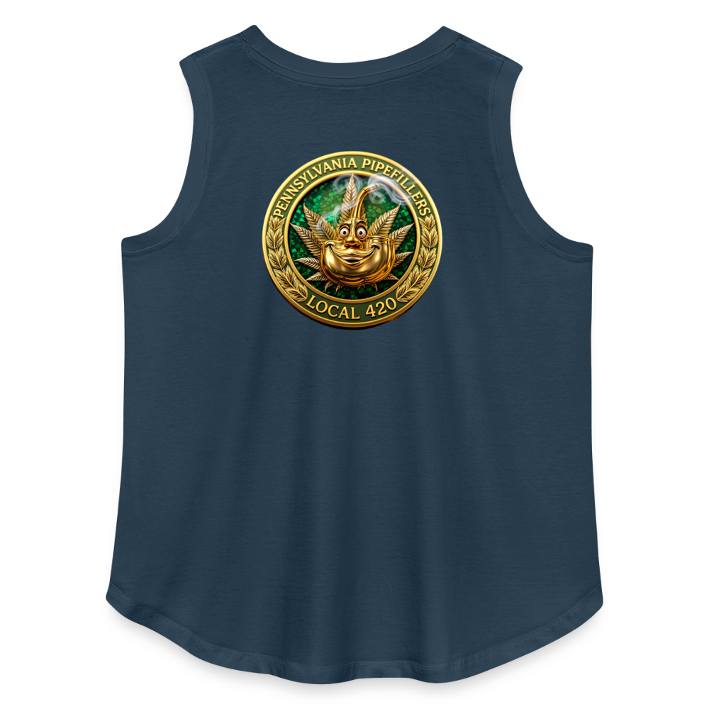 PENNSYLVANIA PIPEFILLERS LOCAL 420 F/B DESIGNS Women's Curvy Relaxed Tank Top - denim