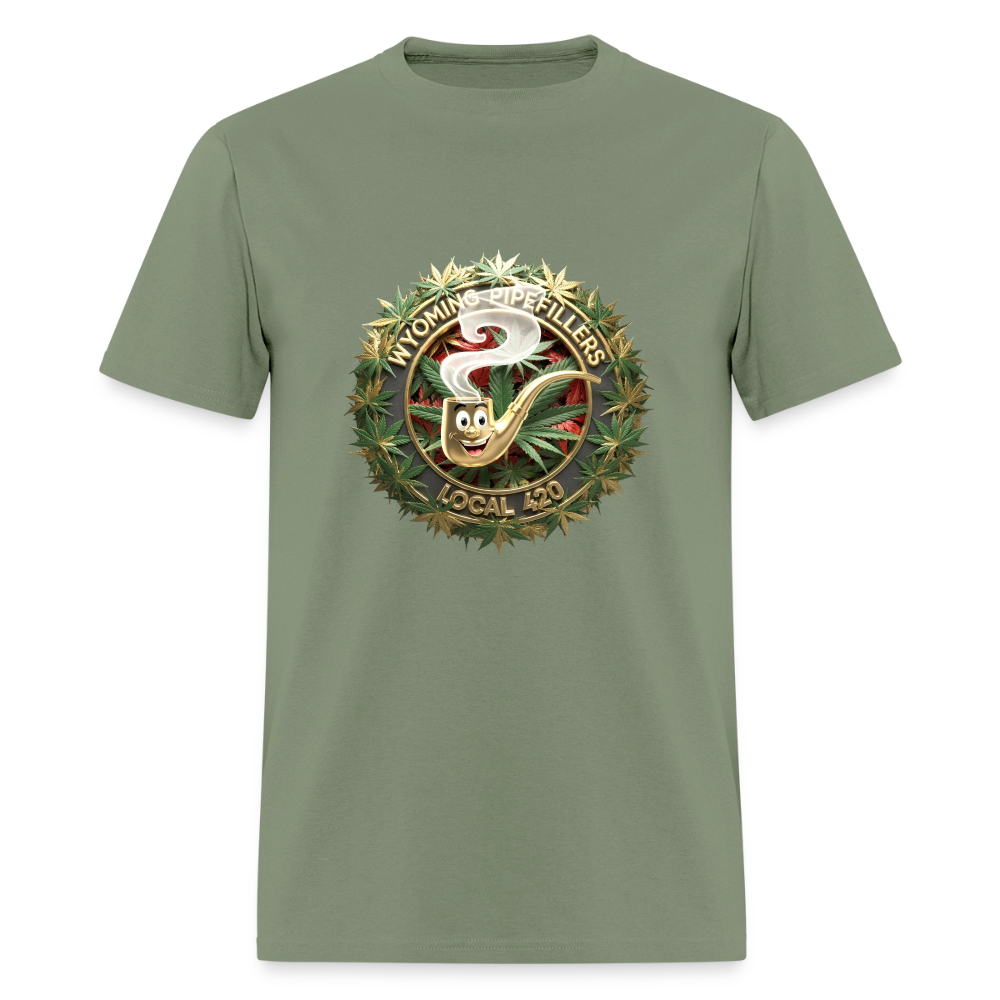 WYOMING PIPEFILLERS LOCAL 420 F/B DESIGN Men's Hoodie - military green