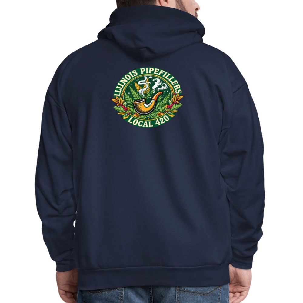 ILLINOIS PIPEFILLERS LOCAL 420 F/B DESIGN Men's Hoodie - navy