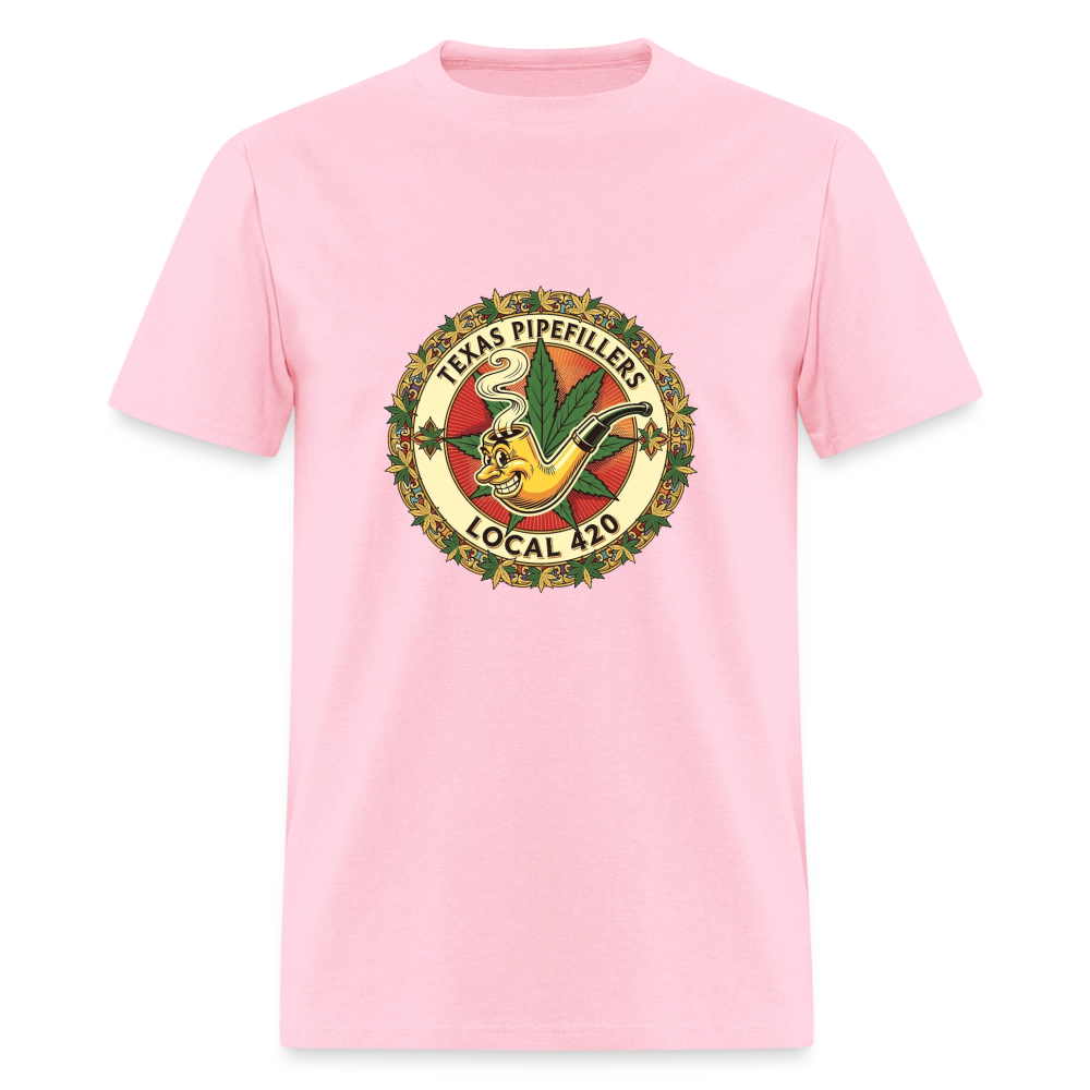 TEXAS PIPEFILLERS LOCAL 420 F/B DESIGN Men's T-Shirt - pink