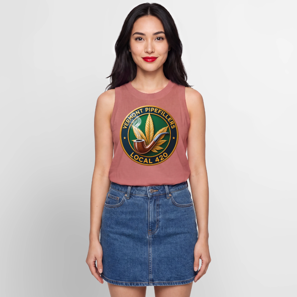 VERMONT PIPEFILLERS LOCAL 420 Women's Relaxed Tank Top - mauve