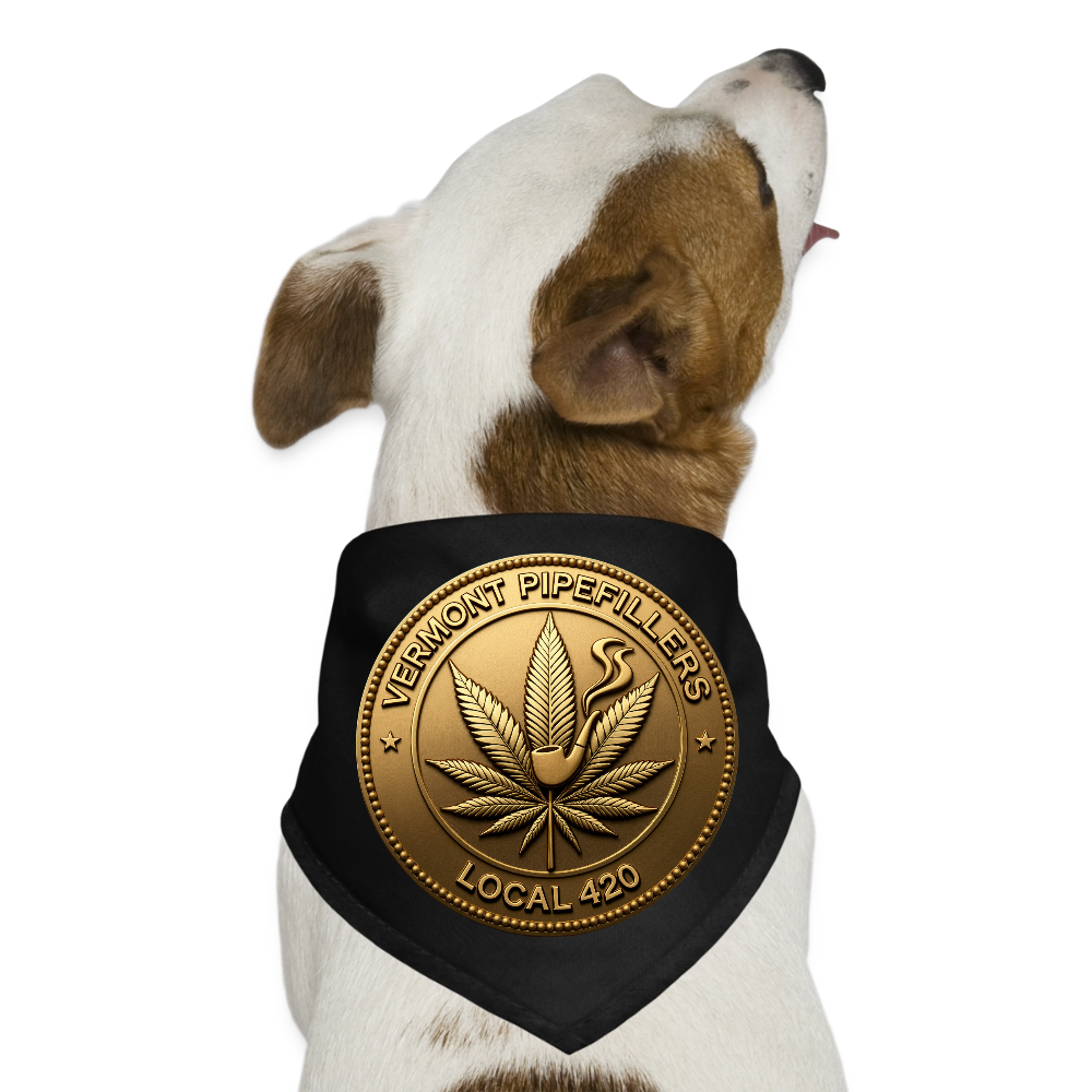 VERMONT PIPEFILLERS LOCAL 420 Union Dog Bandana - black
