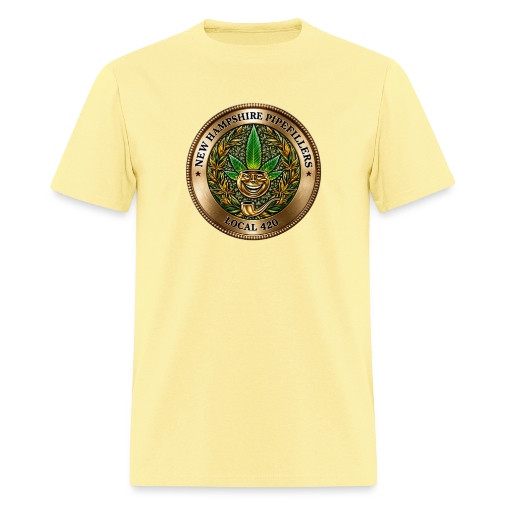 NEW HAMPSHIRE PIPEFILLERS UNION LOCAL 420 Men's T-Shirt - cornsilk