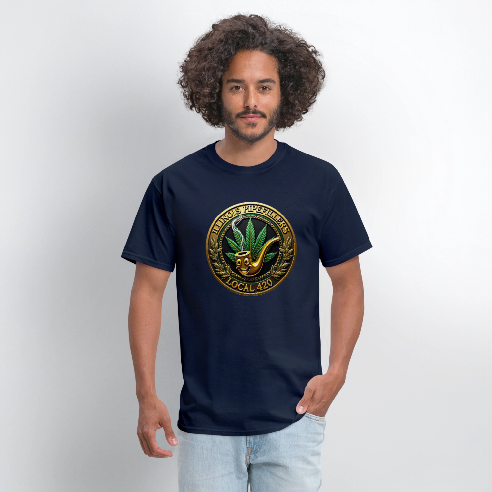 ILLINOIS PIPEFILLERS LOCAL 420 Men's T-Shirt - navy