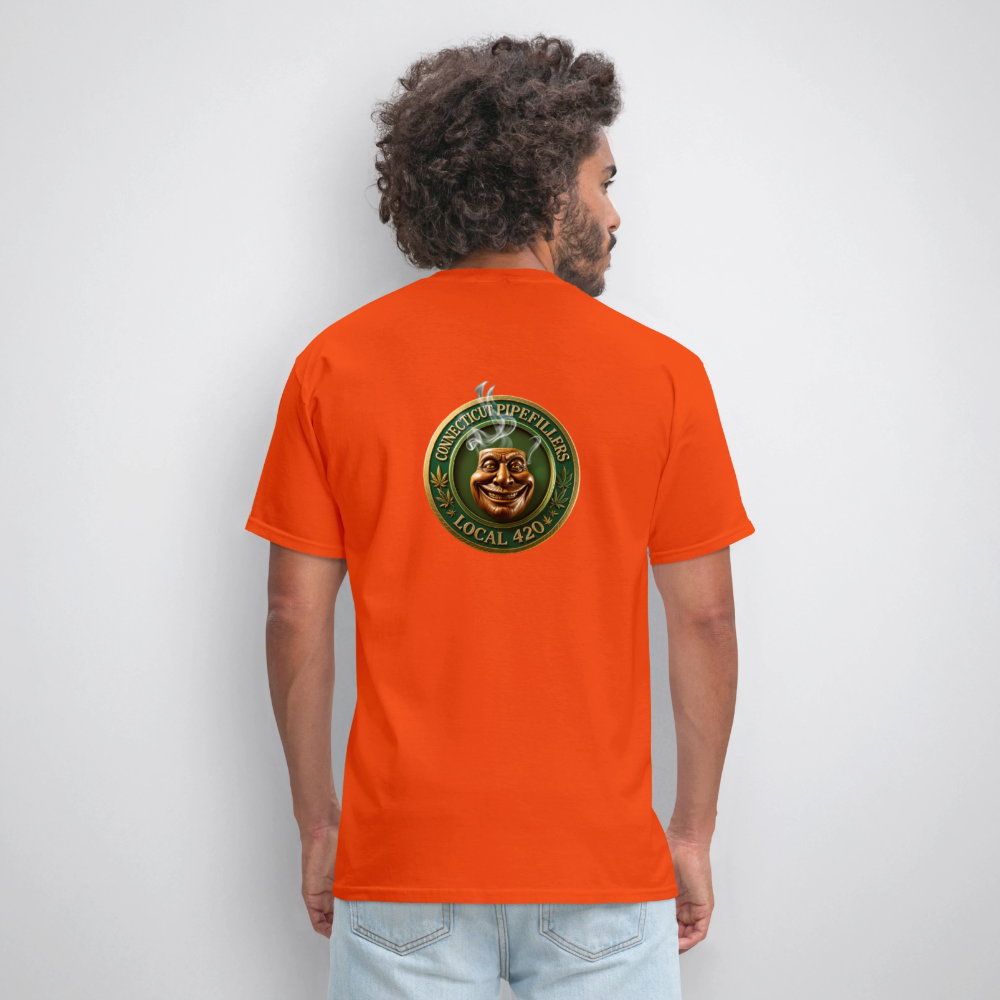 CONNECTICUT PIPEFILLERS LOCAL 420 F/B DESIGN Men's T-Shirt - orange