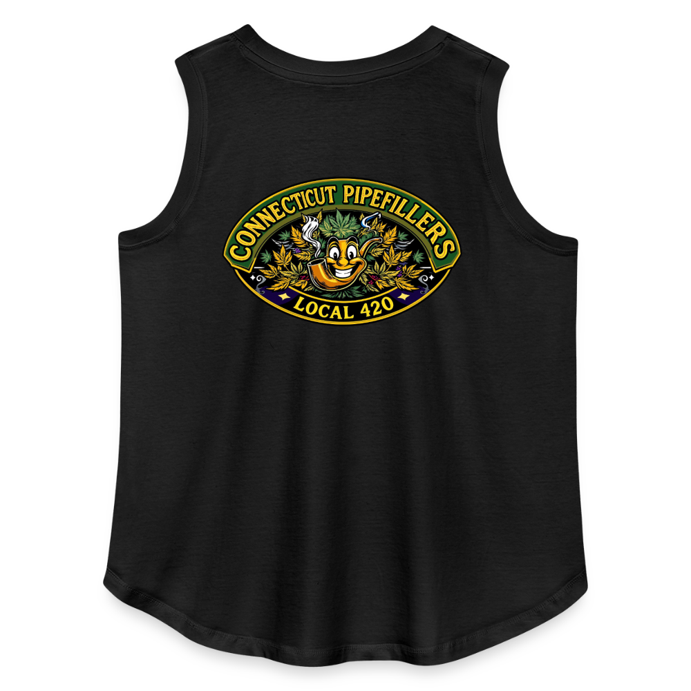 CONNECTICUT PIPEFILLERD LOCAL 420 F/B DESIGN Women's Curvy Relaxed Tank Top - black