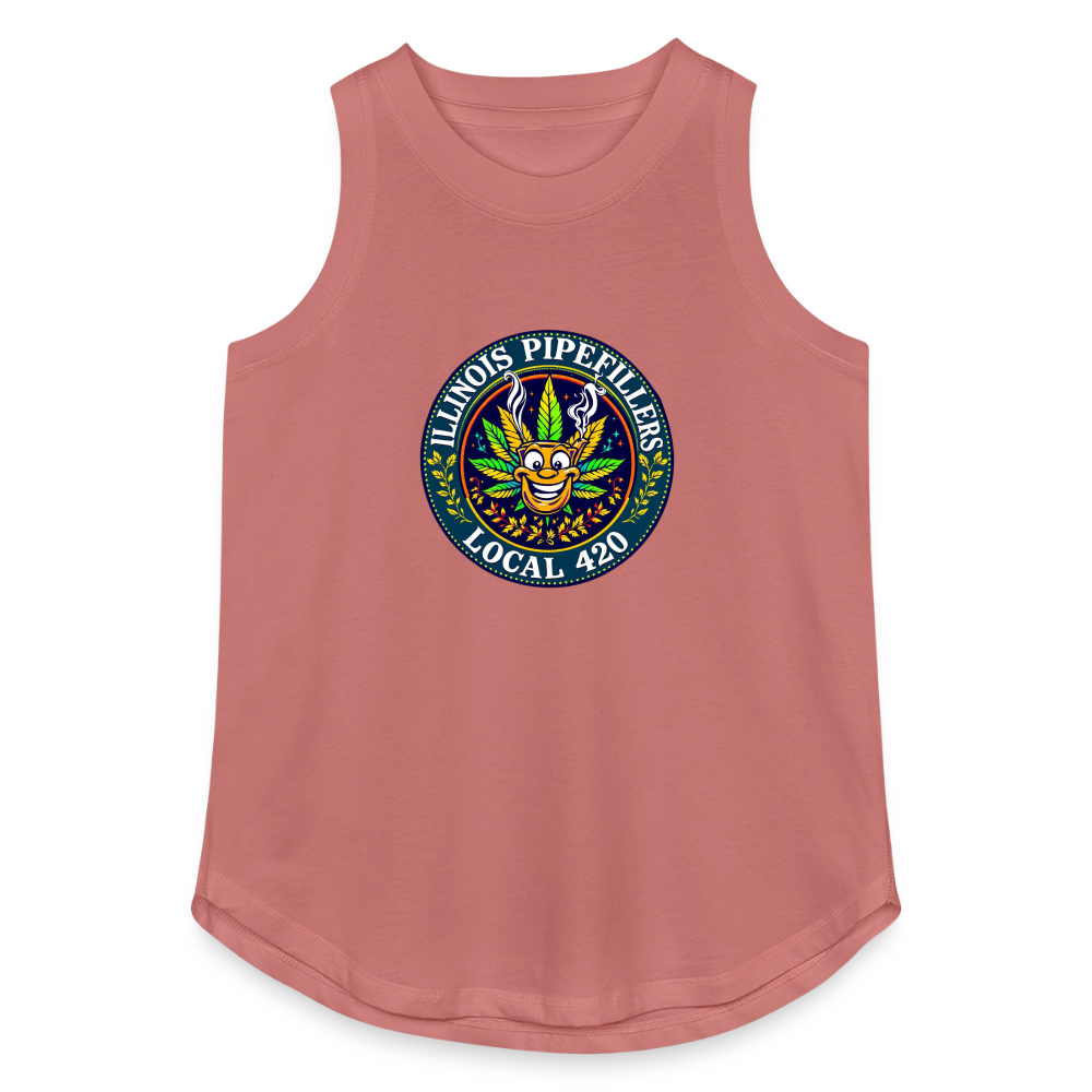 ILLINOIS PIPEFILLERS LOCAL 420 Women's Relaxed Tank Top - mauve