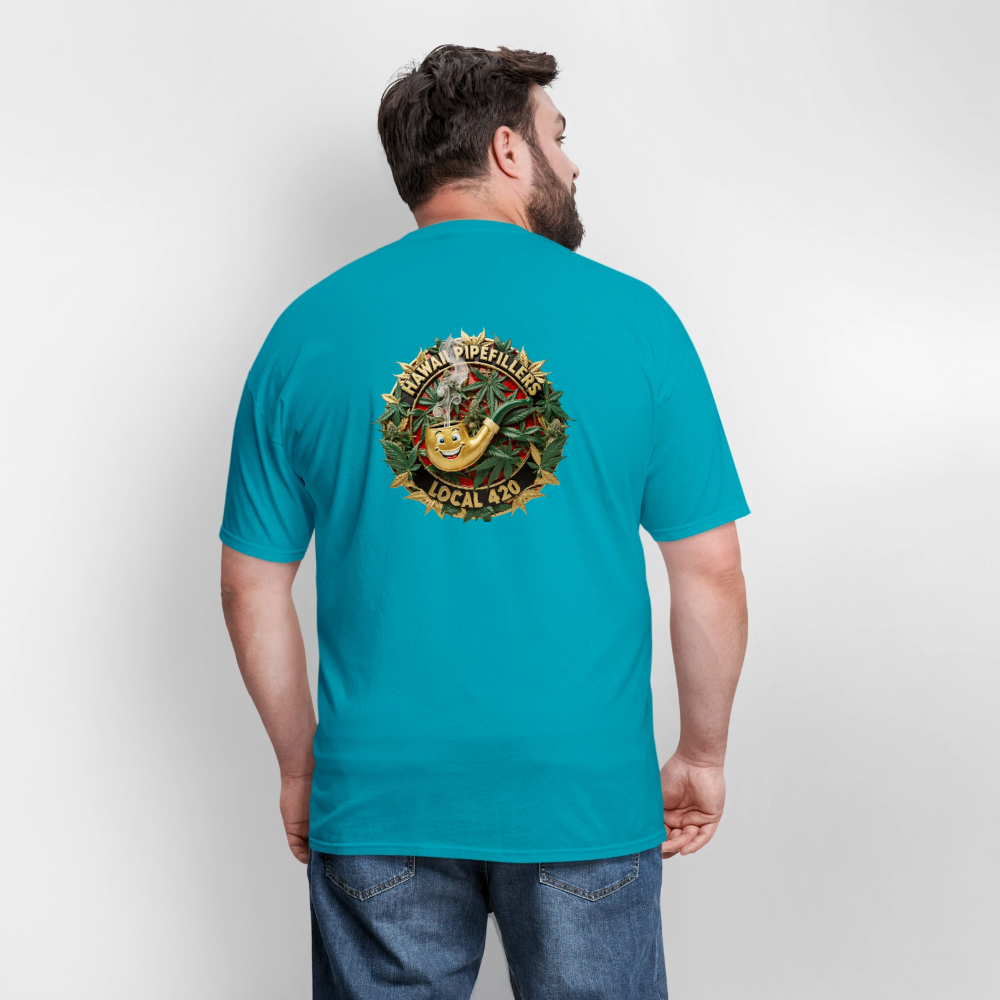 HAWAII PIPEFILLERS LOCAL 420 F/B DESIGN Men's T-Shirt - turquoise