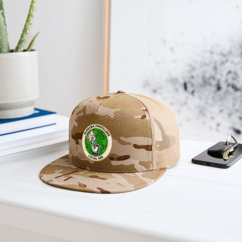 ALABAMA PIPEFILLERS LOCAL 420 Camo Trucker Hat - MultiCam\tan