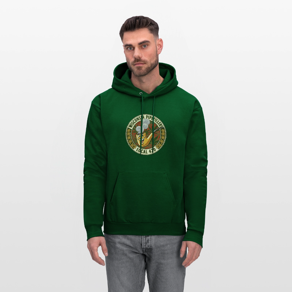 WISCONSIN PIPEFILLERS LOCL 420 Men's Hoodie - forest green