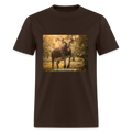 THE MOOSE IS IN THE TREE Men's T-Shirt - brown