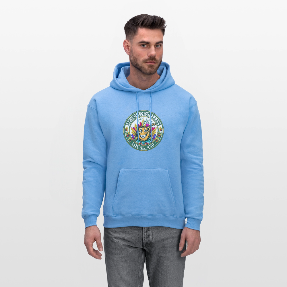 MICHIGAN PIPEFILLERS LOCAL 420 Men's Hoodie - carolina blue