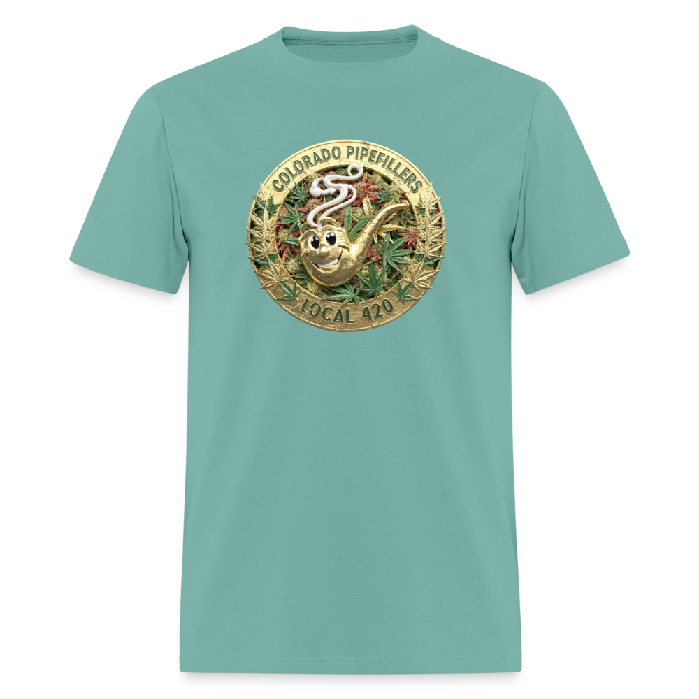 COLORADO PIPEFILLERS LOCAL 420 Men's T-Shirt - aquatic