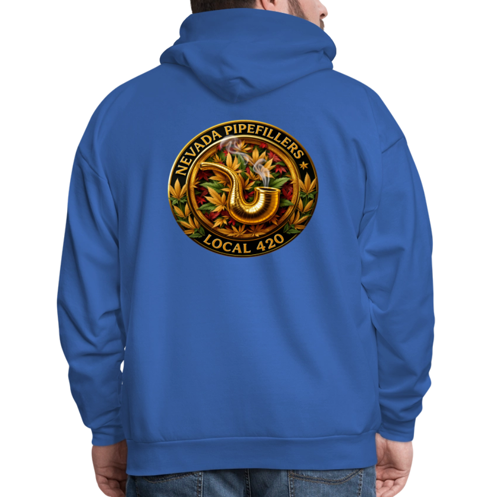 NEVADA PIPEFILLERS LOCAL 420  F/B DESIGN Men's Hoodie - royal blue