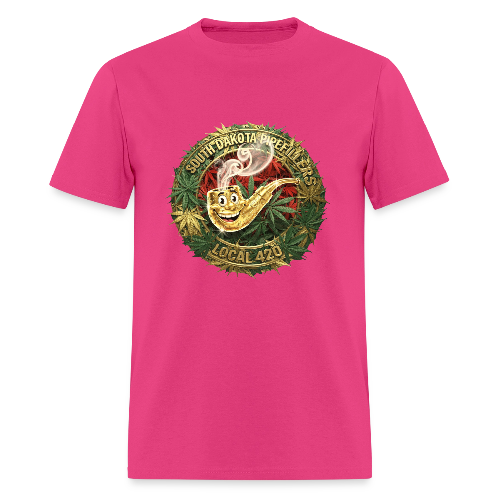 SOUTH DAKOTA PIPEFILLERS LOCAL 420 Men's T-Shirt - fuchsia
