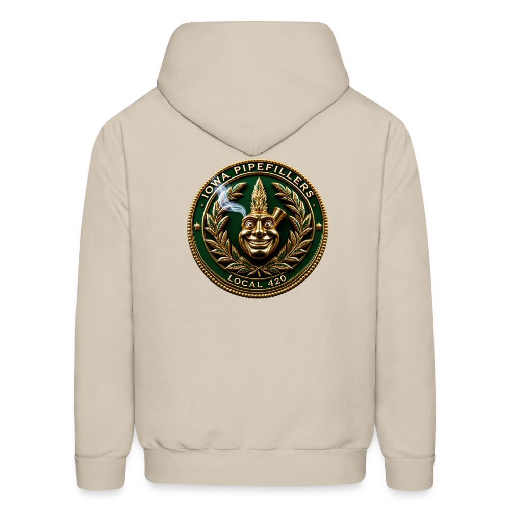 IOWA PIPEFILLERS LOCAL 420 F/B DESIGN Men's Hoodie - Sand